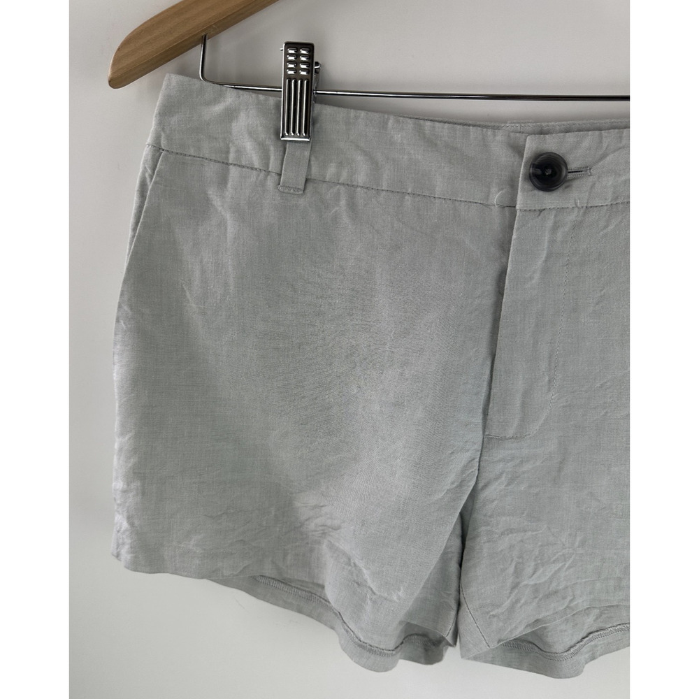 James Perse Linen Cotton Blend Short Shorts 2.5" - 3" Inseam Size 27 Button Zip - Picture 3 of 13